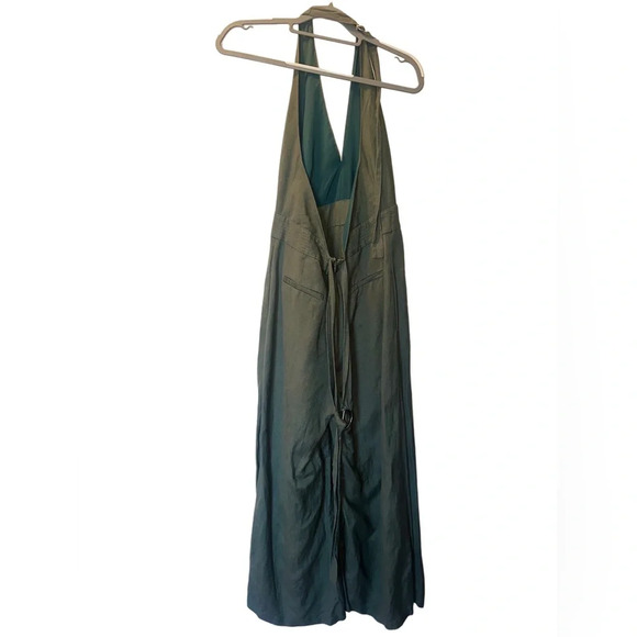 Adam Lippes Olive Halter Jumpsuit - Picture 7 of 8